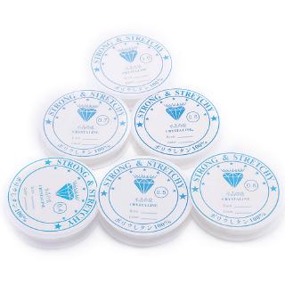 1 卷 0.4 毫米至 1.0 毫米水晶彈性串珠繩彈力繩,用於 DIY 項鍊手鍊製作