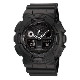 【CASIO】G-SHOCK暗黑潮流錶款(GA-100-1A1)正版宏崑公司貨