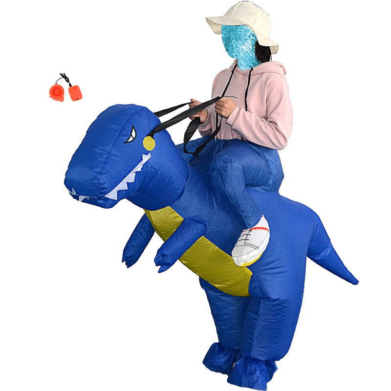 充氣恐龍服裝霸王龍兒童萬聖節禮服角色扮演套裝電動恐龍玩具霸王龍兒童禮物