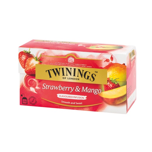 唐寧茶TWININGS 無咖啡因系列 2gx25包 草莓芒果、沁心薄荷茶  英國皇家認證