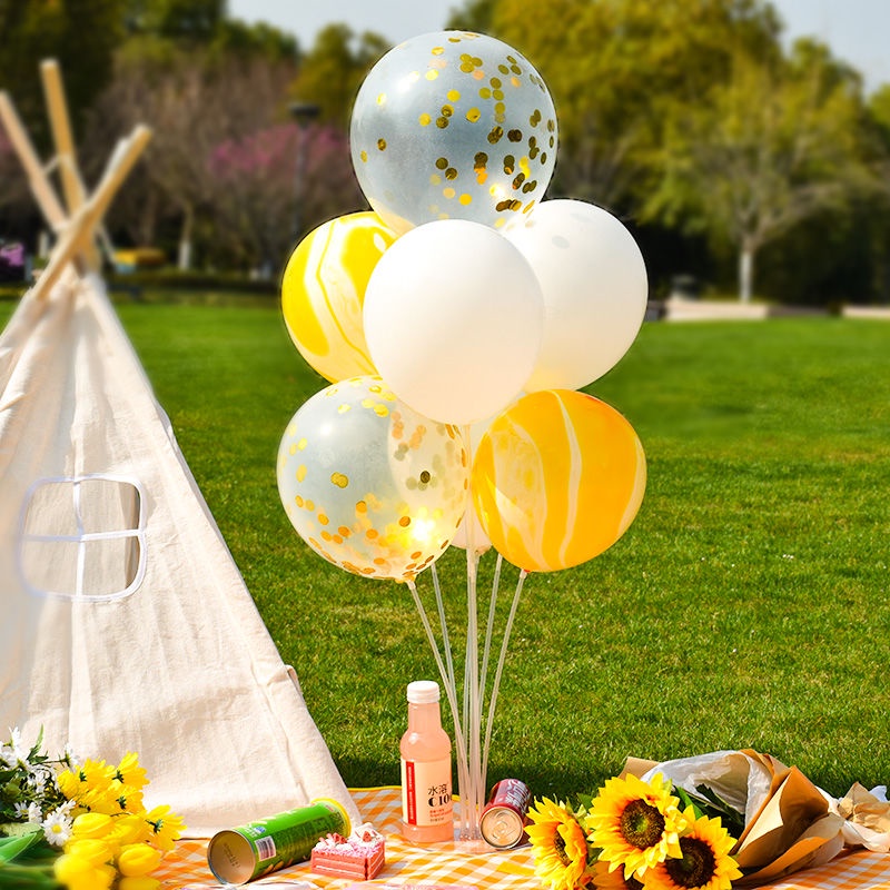 ★6971.野餐氣球兒童戶外派對裝飾場景布置用品網紅小雛菊氣球拍照道具