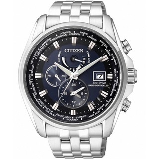 CITIZEN 光動能 霸氣200米防水5局電波腕錶(AT9031-52L)-藍/44mm錶咖時計