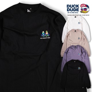 DUCK DUDE EMBED L/S TEE 達酷鴨 刺繡 鴨子 鱷魚 長袖 薄長T 4色