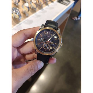 ☆A/X Armani Exchange AX2515 藍面盤皮錶 
