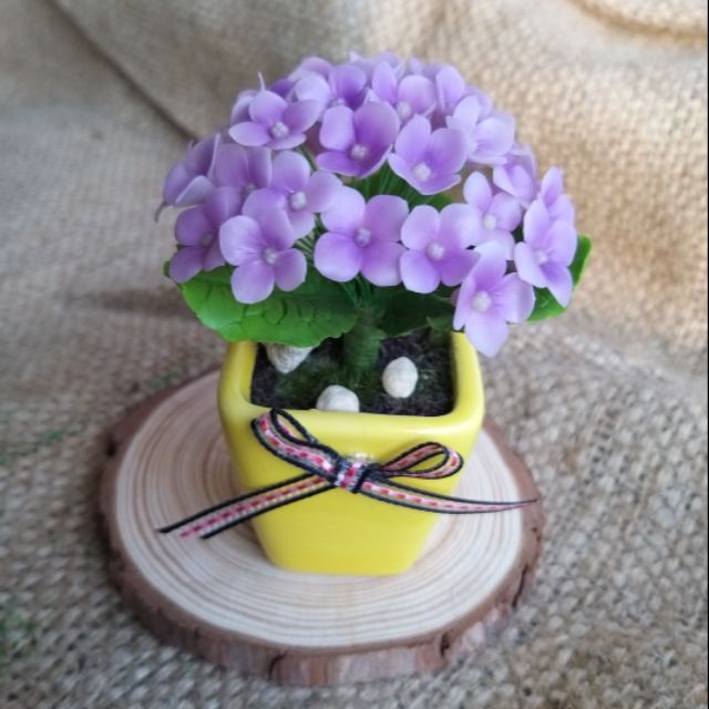 黏土麵包花紫色繡球花 蝦皮購物