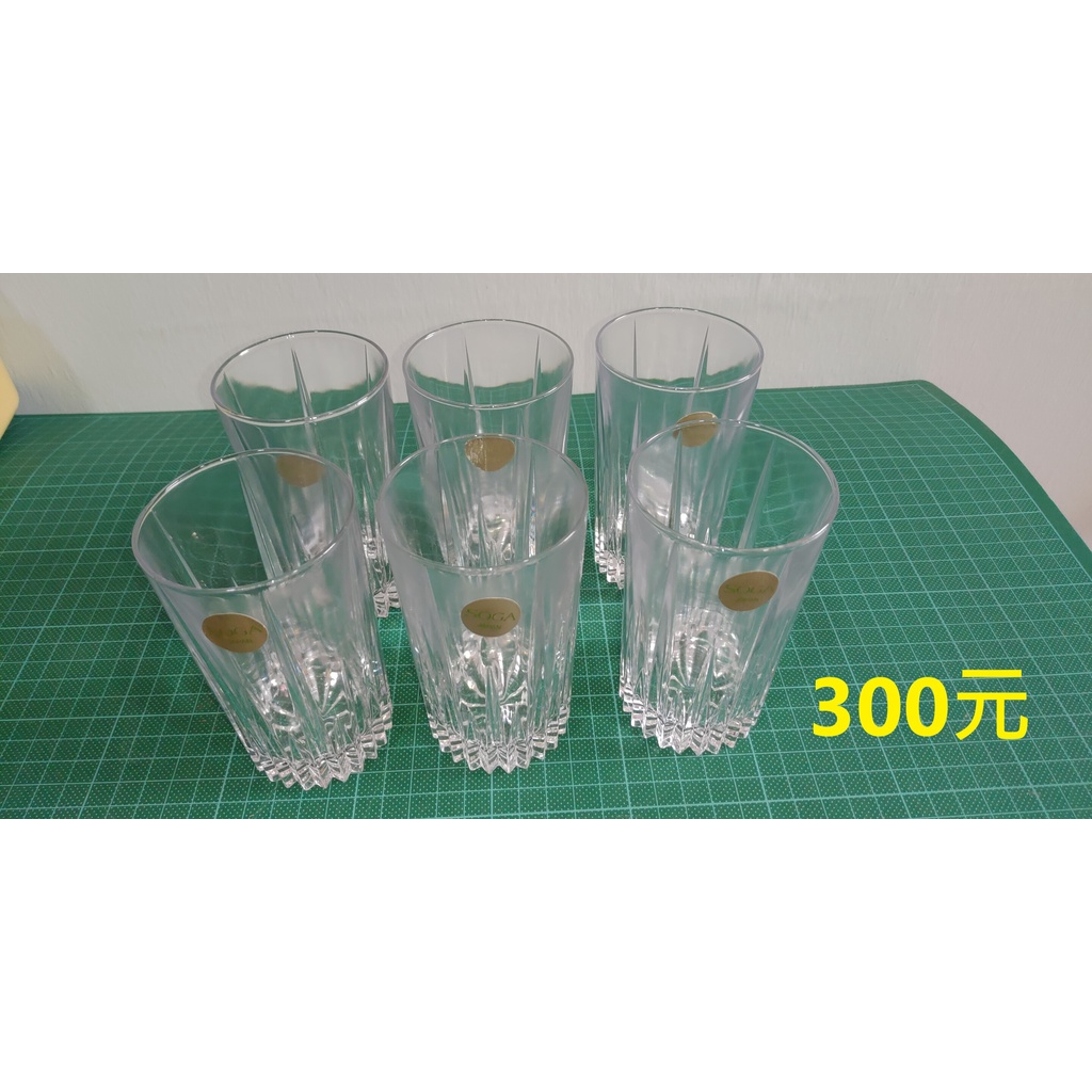 全新 日本SOGA  玻璃杯..1組6個..售300元