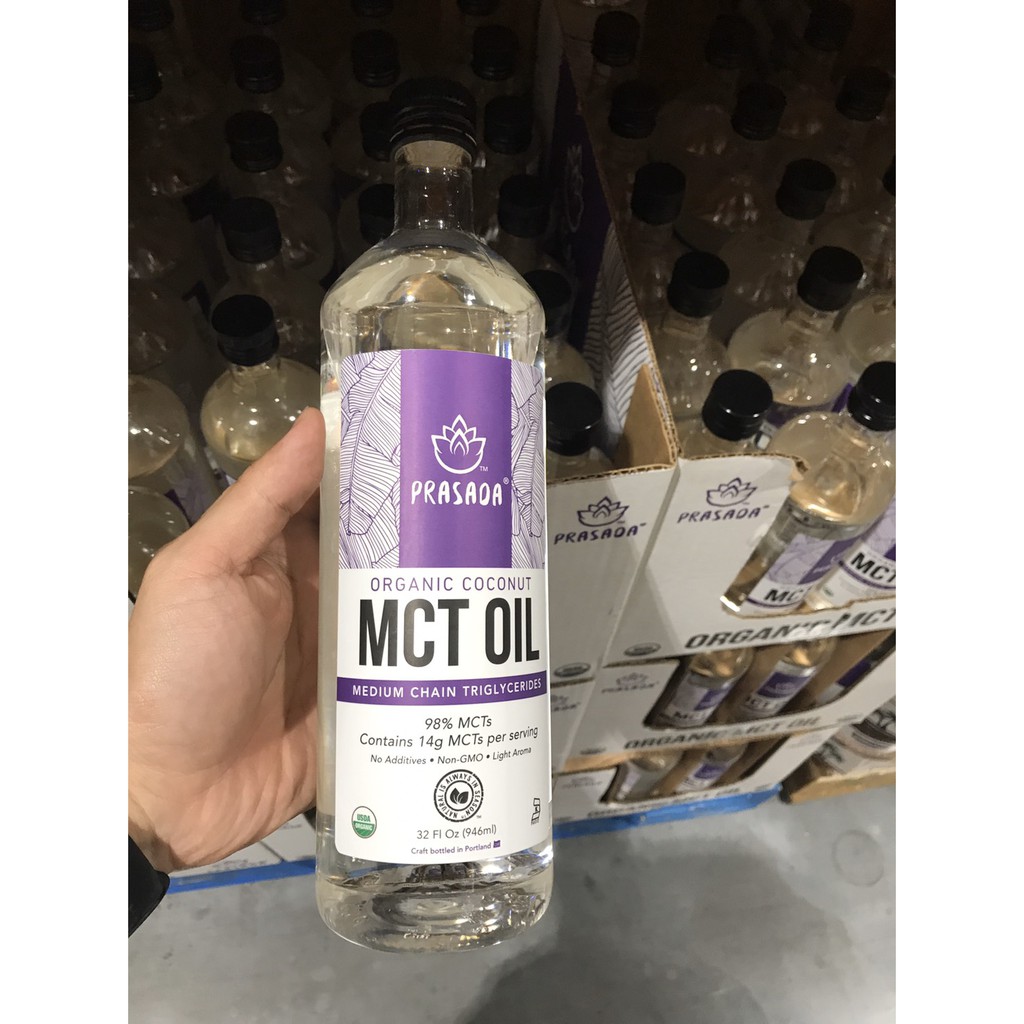 好市多代購-PRASADA ORGANIC MCT OIL 有機中鍵三酸甘油脂 每瓶946毫升 #1309874