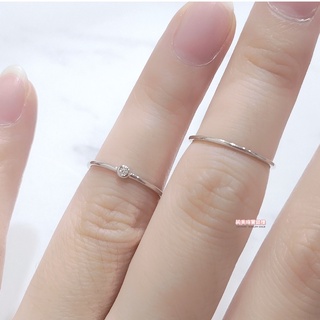 925銀 簡約韓系雙戒指 固定圍 鑲鑽 鋯石 d2 純美珠寶銀樓 MGR012