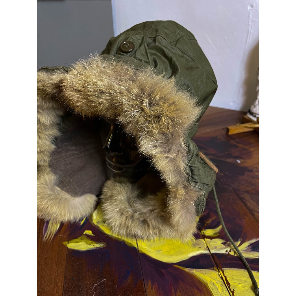 Vintage us army m51 m1951 wolf fur hat 古著 美軍軍用 m51 狼毛帽 | BeeCost