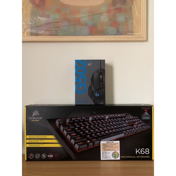 海盜船 Corsair K68單色紅軸 鍵盤 二手 超便宜 賣場還有G502