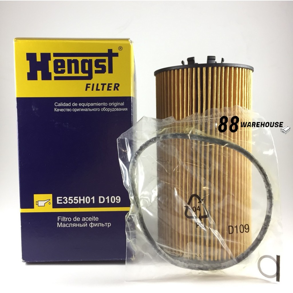 【88 倉庫】德國HENGST製 機油芯子 AUDI奧迪A4 A6-E355H01D109