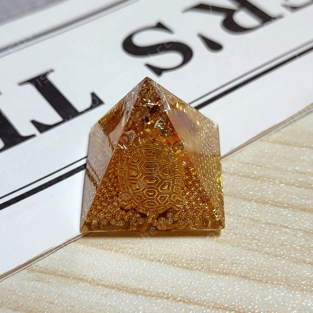 /澄視維度設計/ 金字塔 奧根塔 奧剛石 Orgonite 豐盛 太陽神經叢系列 脈輪 能量 水晶 塔羅 占卜