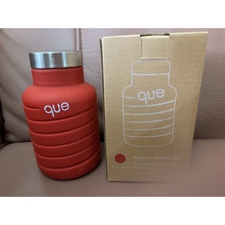 【全新現貨】臺灣公司貨 美國que bottle伸縮水瓶 #魔力紅 600ml /運動水壺（快速出貨）