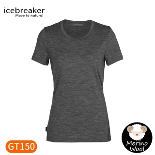 【Icebreaker 女 Tech Lite II 圓領短袖上衣AD150《灰》】IB0A59J9/短T/素T/排汗衣