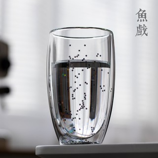 《茶望堂》 雙層隔熱玻璃杯咖啡杯可愛創意耐熱茶杯牛奶杯北歐ins水杯