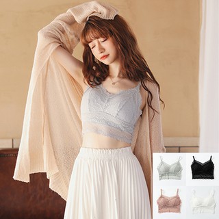 臺灣出貨 MYMY 【BK379】蕾絲內衣 無鋼圈 蕾絲小可愛 蕾絲背心 超軟乳膠墊 肩帶可調 厚杯爆乳 罩杯升級