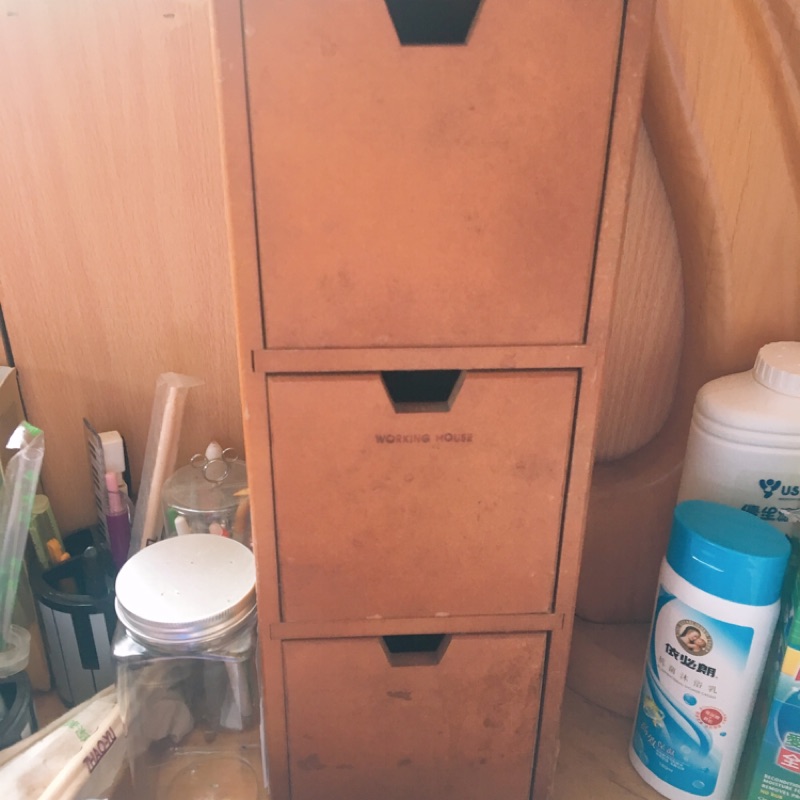 「二手好物」原木置物櫃 小木櫃 抽屜櫃
