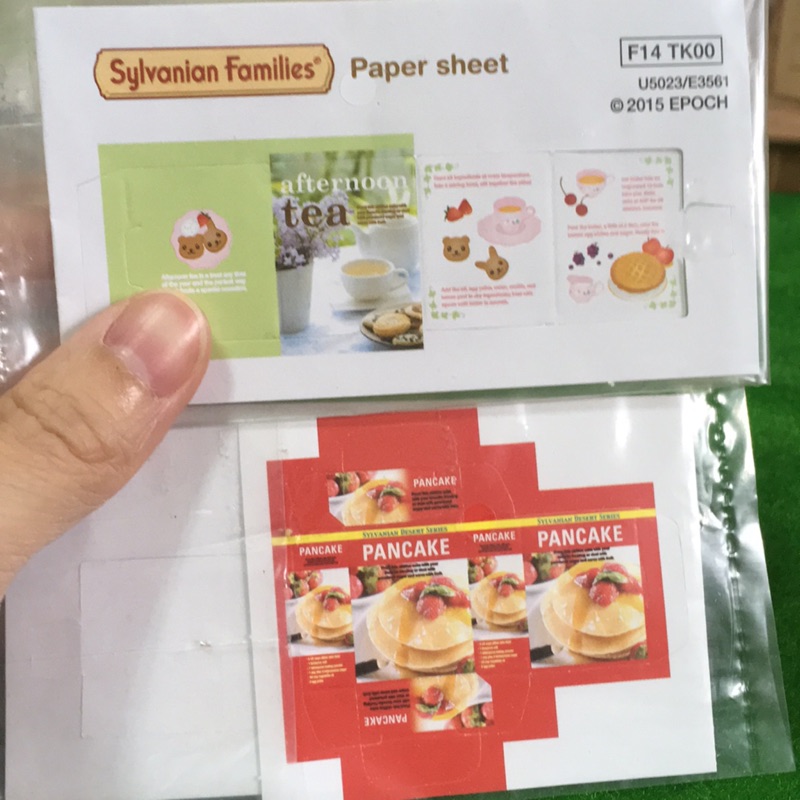 🎪樂寶屋🎪鬆餅粉與下午茶Paper sheet☁️森林家族仿真食玩配件微縮食玩模型