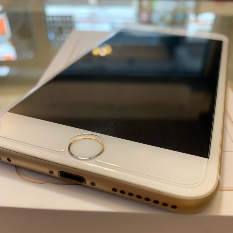 9.8新iphone6s plus 128g金色 盒裝配件ㄧ樣 功能正常 電量95% 台灣公司貨 無拆機維修過=6990