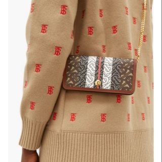 現貨 全新BURBERRY Rowe TB Monogram 長夾 錢包 鍊條包