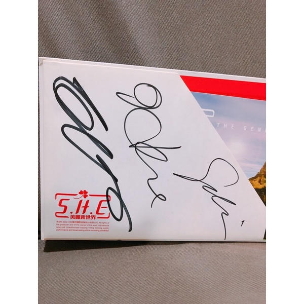 S.H.E美麗新世界CD（簽名）+Super Star VCD