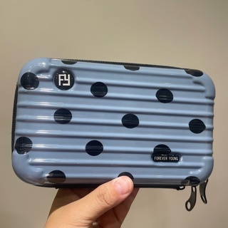 全新可愛硬殼小行李箱收納盒