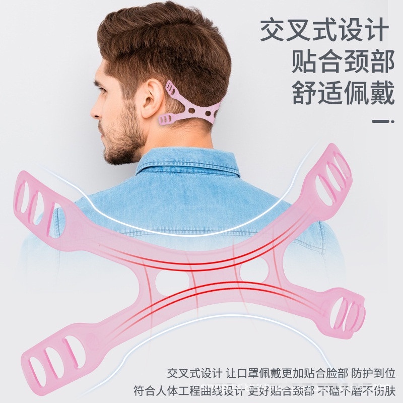 台灣出貨+發票 口罩調節扣 防勒耳 護耳器 調節口罩鬆緊 鬆緊帶 掛勾 延長 交叉 伸縮帶 口罩防勒帶（717）