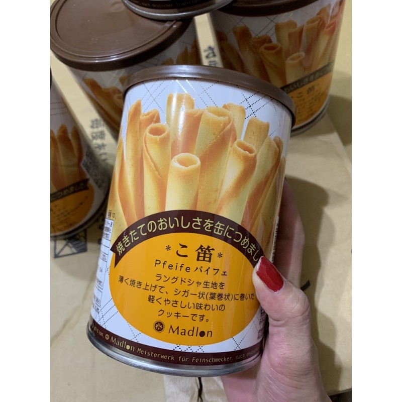 ㊗️預購㊙️【日本Madlon高帽子罐裝奶油蛋捲 罐裝船型餅】