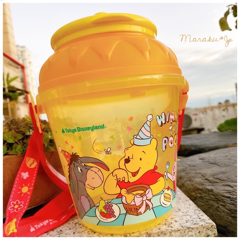 日本絕版稀有 經典款 東京迪士尼園區限定 小熊維尼 蜂蜜罐 星際寶貝 史迪奇 爆米花桶 置物盒 老物超值得收藏喔！