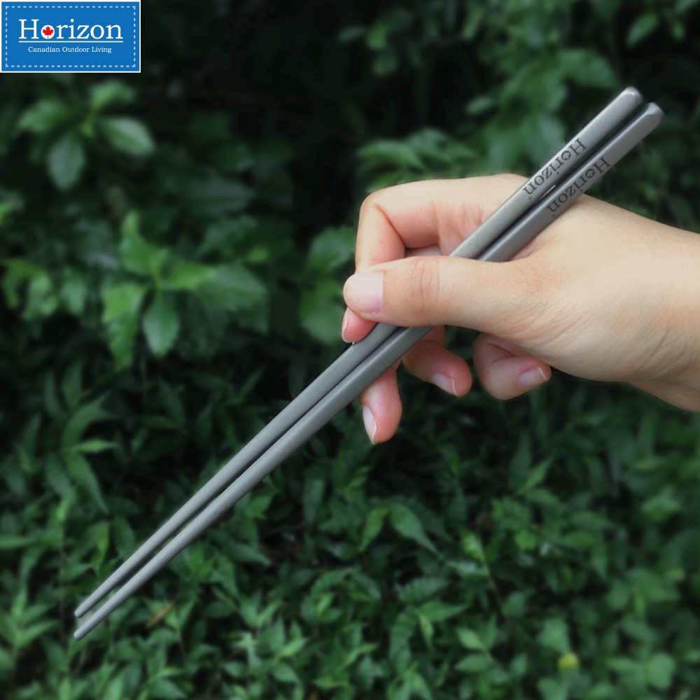 【登山季 Horizon】純鈦 野營金屬筷/環保筷(鈦筷/超輕量僅33g)│純鈦餐具 露營餐具 環保筷 純鈦筷子