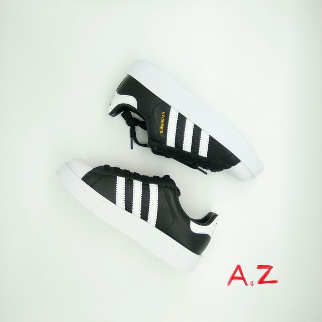 A&amp;Z❨現貨低價出清區❩adidas Superstar Bold  BA7667 黑白款 鬆糕鞋 增高鞋 厚底金標