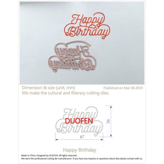 Happy Birthday 生日快樂happy New Year 新年快樂畢業學士帽 文字切割模板 薄刀模 蝦皮購物