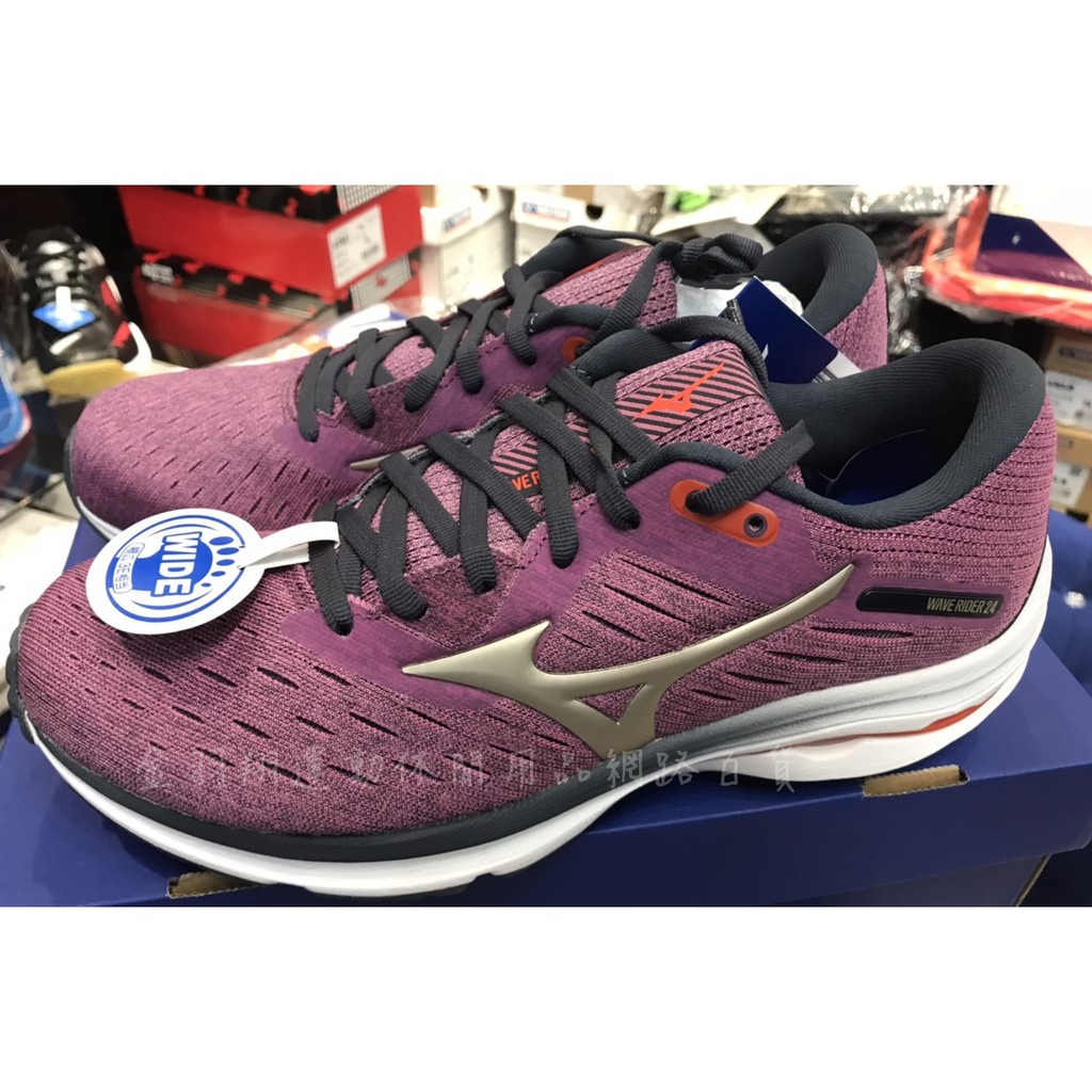 ｜金羽翔｜MIZUNO｜美津濃｜WAVE RIDER 24 WIDE｜J1GD200642｜寬楦｜女慢跑鞋