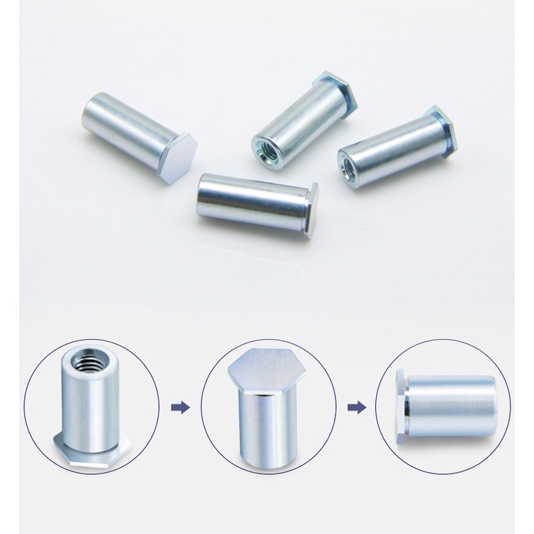 底孔4.2【M3盲孔】碳鋼鍍鋅壓鉚螺柱 壓鉚螺母柱BSO-M3*11-25-30-4-5-6-7-8-9-10