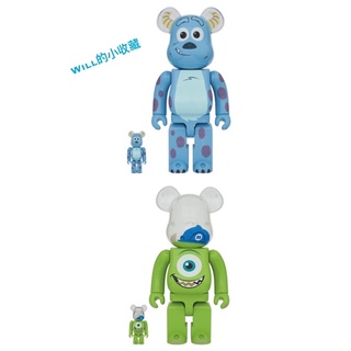 《LL ART》 現貨 BE@RBRICK毛怪 大眼仔 怪獸電力公司 400%+100% 2隻一組 bearbrick