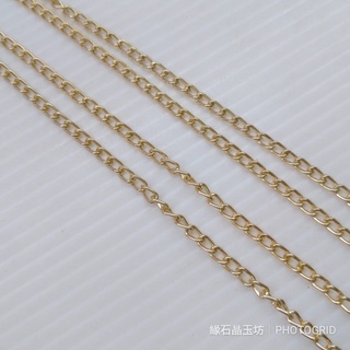【現貨】2.7mm 金色鋁合金長鍊素材/項鍊/手鍊/創意設計飾品素材/手作DIY五金配件