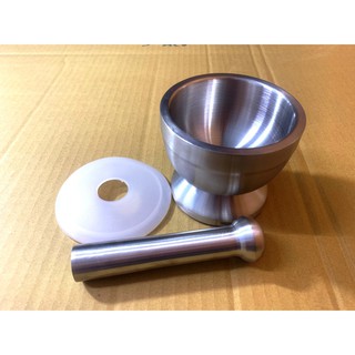 304不鏽鋼 臼杵 加厚 壓蒜 搗蒜器 蒜泥 蒜蓉器 藥丸壓碎 研缽 藥臼 研磨 搗碎《現貨》【宅裡買】