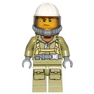 【小荳樂高】LEGO 城市系列 City 火山探險 全副武裝 流汗 男探險員 (60120原裝人偶) cty0682