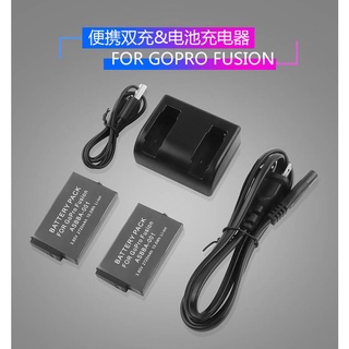 ✌️現貨開發票✌️gopro fusion 睿谷 全景運動攝像機相機電池雙充充電器套裝 電池2雙槽座充 副廠電池