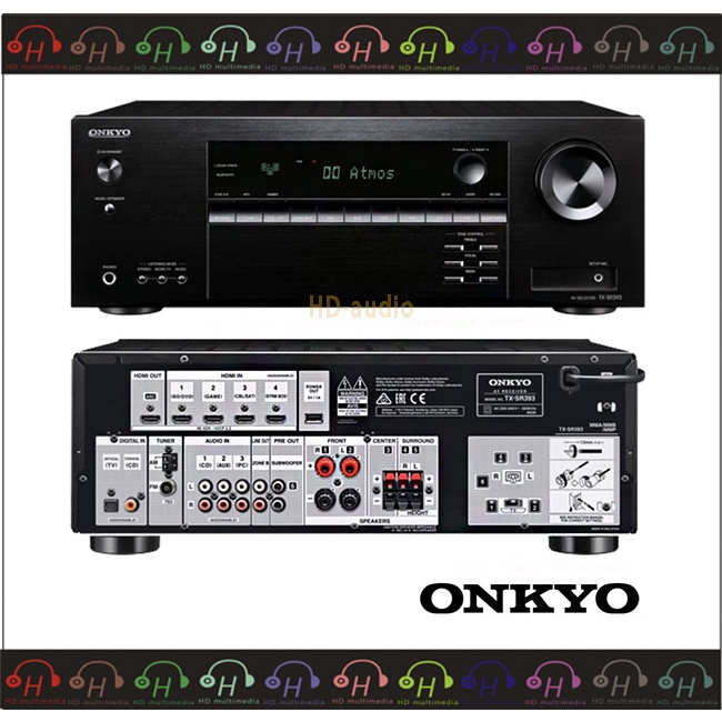 熱銷現貨⚡弘達影音多媒體 ONKYO 安橋 TX-SR393 杜比 4K 5.2聲道 環繞擴大機 公司貨