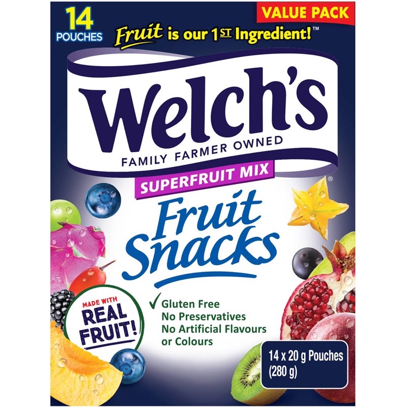 【澳洲代購】好市多軟糖 Welch's 果汁軟糖 Welch's Fruit Snacks 14x20g