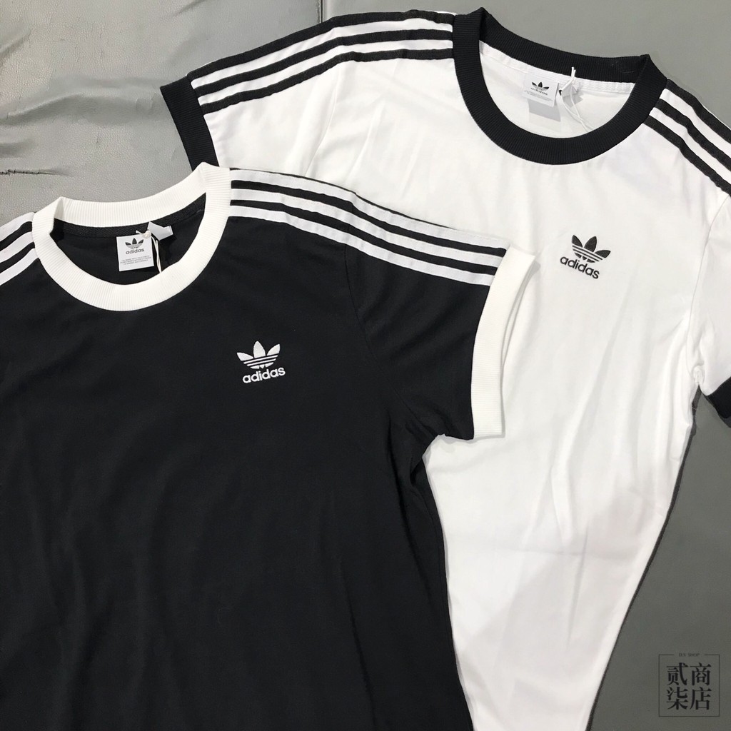 D.S) adidas 3-Stripes Tee 女三葉草短袖刺繡三條線黑CY4751 白DH3188 | 蝦皮購物