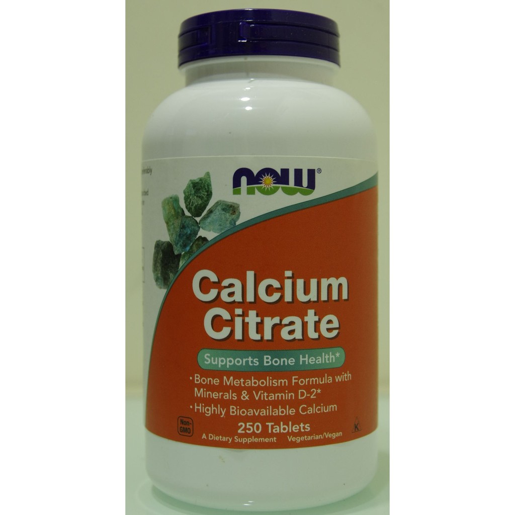 Now Calcium Citrate 250顆(檸檬酸鈣+維他命D)