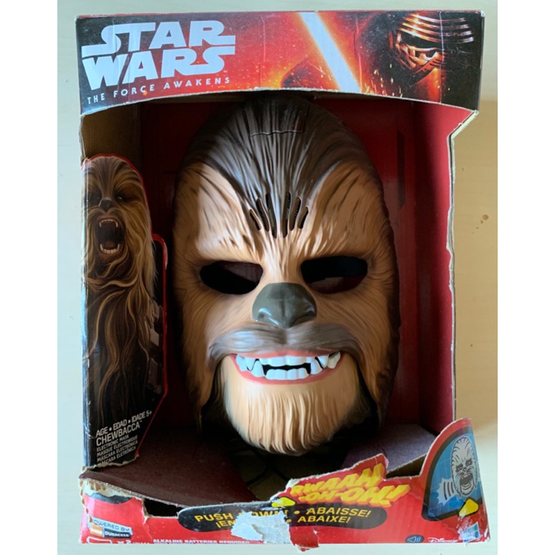 正版 STAR WARS星際大戰7 原力覺醒  CHEWBACCA丘巴卡發聲面具 二手