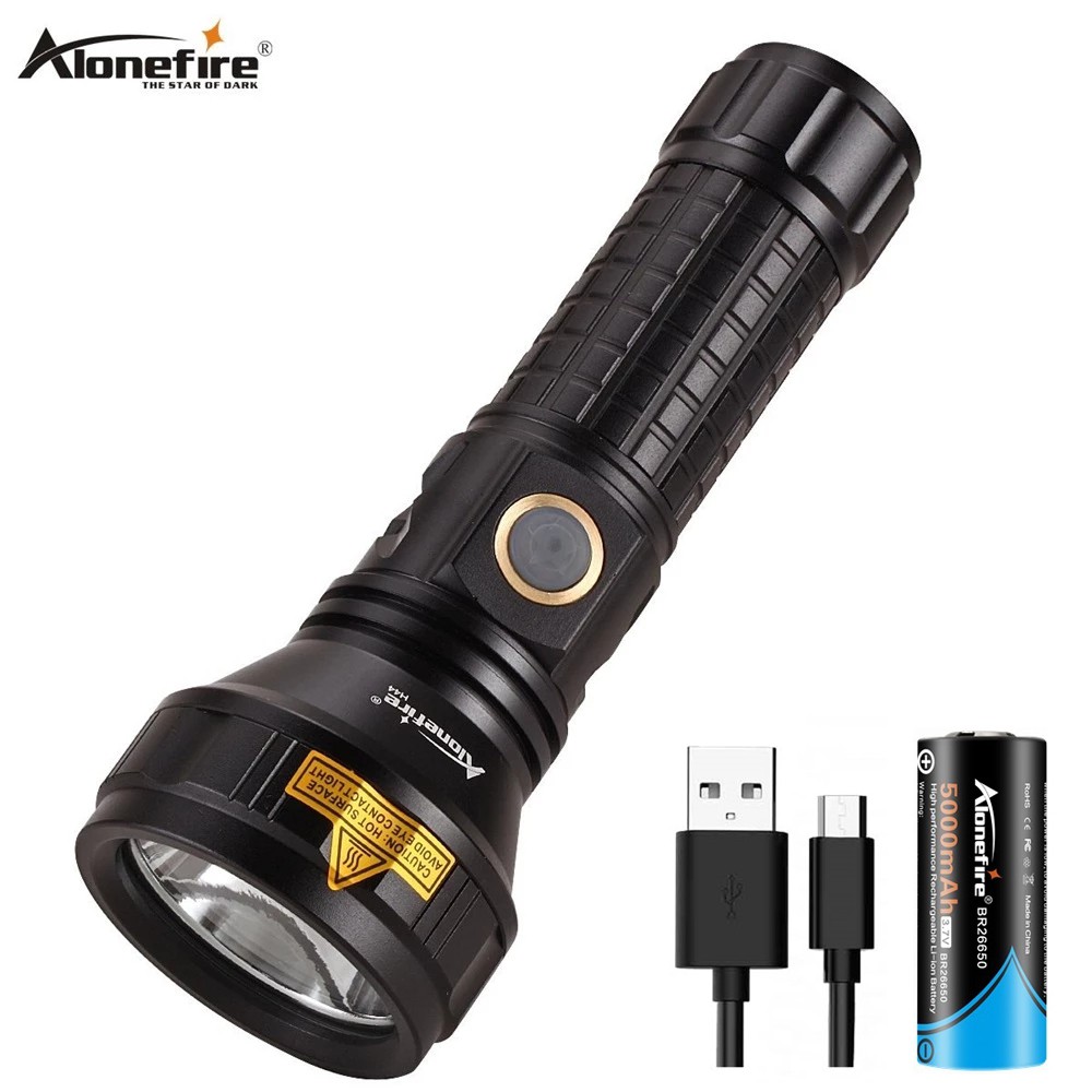Alonefire H44 超強 Led 手電筒 SST20 USB 可充電手電筒防水燈,用於戶外照明