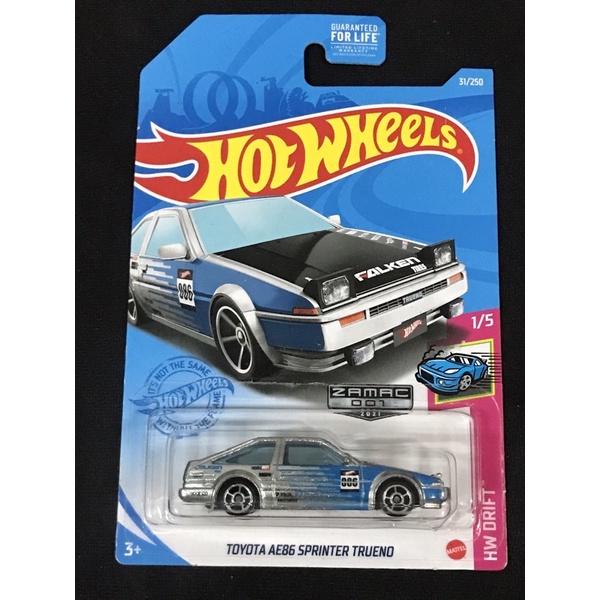 風火輪 hot wheels 豐田 toyota ae86 sprinter trueno zamac 稀有 普卡