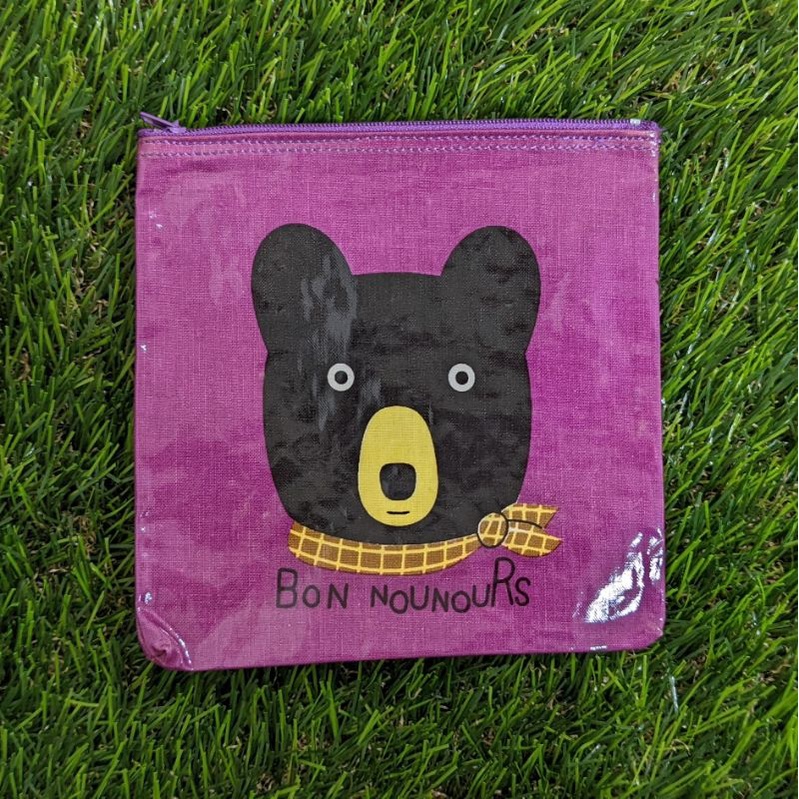 Bon nounours  錢包化妝包多功能隨身包(紫色)