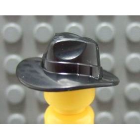 【積木2010】樂高 LEGO 黑色 圓帽 禮帽 牛仔帽 紳士帽 費多拉帽 61506 (Fedora)(C-01)