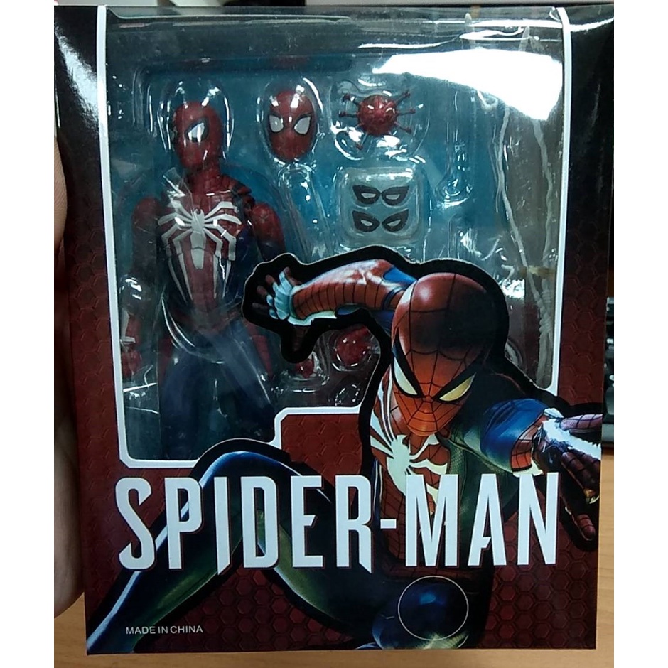 出清【蜘蛛人】SHF 蜘蛛人升級戰衣 遊戲版 PS4可動 PVC 模型 公仔 禮品 15cm