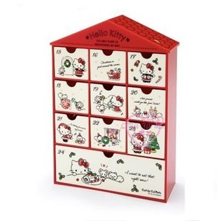 ♥小公主日本精品♥HelloKitty房子房屋造型聖誕節造型桌上小物收納盒置物盒抽屜式收納盒12057801